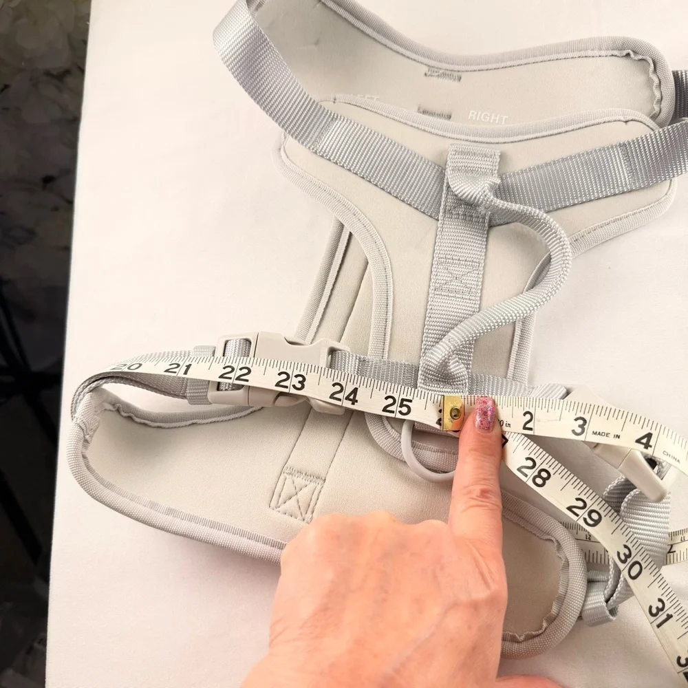 Dog Harness Large Adjustable Gray Padded